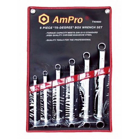 Набор ключей накидных 6 предметов 8-19 мм AmPro T40690