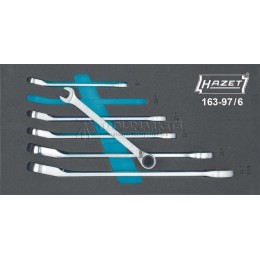 Заказать Набор комбинированных ключей с трещоткой на мягком ложементе 6 предметов HAZET 163-97/6 отпроизводителя HAZET