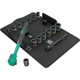 Набор с трещоткой WERA, привод 3/8", метрический, 16 предметов 8100 SB 12 Zyklop Comfort WE-005530