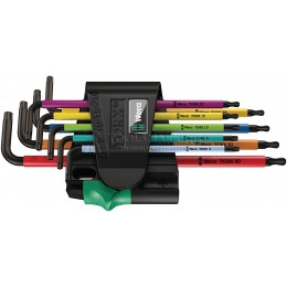 Набор Г-образных ключей 967 SPKL/9 TORX® BO Multicolour BlackLaser 7 предметов WERA WE-024335