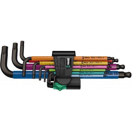 Набор Г-образных ключей, метрических 950 SPKL/9 SM N Multicolour BlackLaser WERA WE-022089