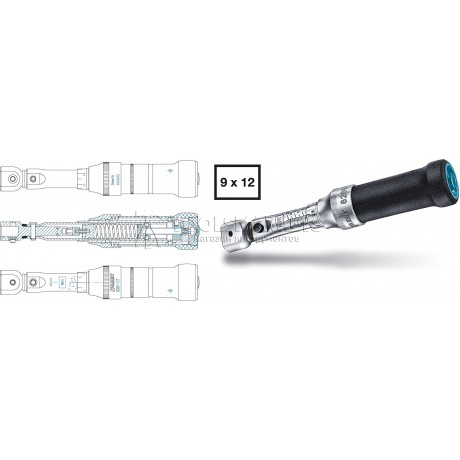 Динамометрический ключ 9х12 мм 2-10 Нм HAZET 6280-1CT