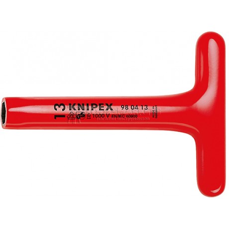 Ключ гаечный торцовый с прочной Т-образной ручкой 19 мм VDE KNIPEX KN-980519