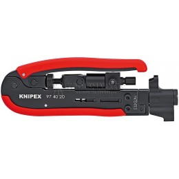 Заказать Компрессионный инструмент для штекера на коаксиальный кабель 175 мм KNIPEX KN-974020SB отпроизводителя KNIPEX