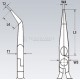 Длинногубцы с плоскими губками с режущими кромками со страховочным креплением изогнутые под 40°, VDE 200 мм KNIPEX KN-2627200