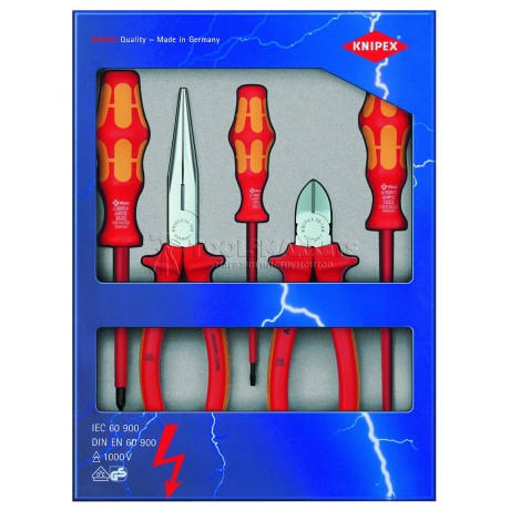 Набор электроизолированных инструментов VDE 5 предметов WERA KNIPEX KN-002013