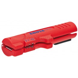 Заказать Инструмент для снятия оболочки с плоского и круглого кабеля, 0,8 - 2,5 mm², 125 мм KNIPEX KN-1664125SB отпроизводителя KNIPEX