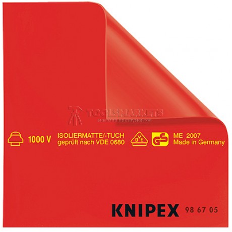 Коврик изолирующий из резины 1000 x 1000 mm VDE KNIPEX KN-986710