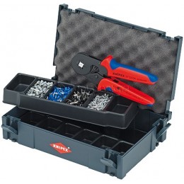 Заказать Набор кабельных наконечников с инструментом для опрессовки KNIPEX KN-979009 отпроизводителя KNIPEX