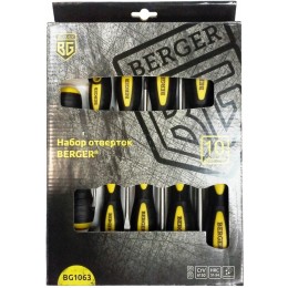 Заказать Набор отверток 10 предметов BERGER BG1063 отпроизводителя BERGER