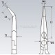 Длинногубцы с плоскими губками с режущими кромками со страховочным креплением изогнутые под 40°, 200 мм KNIPEX KN-2622200T