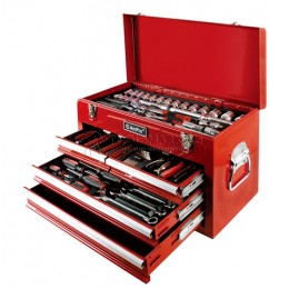 Инструментальный ящик с набором инструмента 117 предметов 4 отделения Ampro T47100