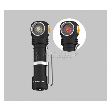 Фонарь Armytek Wizard C2 WR Magnet USB белый и красный свет 1100 лм и 230 лм F06901C