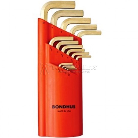 Набор удлиненных шестигранников с кулачком "Bondhus Balldriver GoldGuard", 15 предметов, cерия GorillaProf, Bondhus 38095