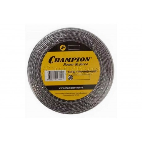 Корд триммерный CHAMPION Tri-twist 3.0мм*50м витой треугольник C7049