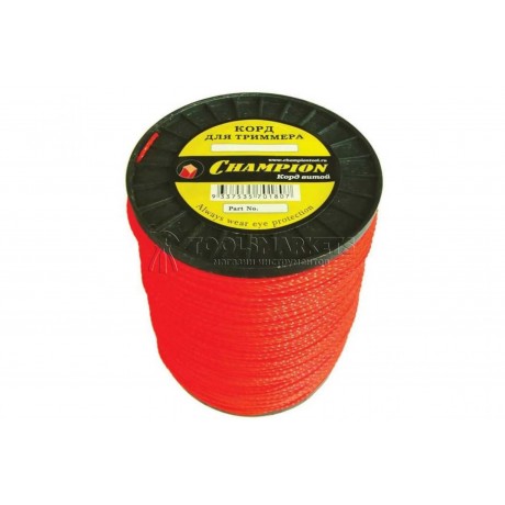 Корд триммерный CHAMPION Twisted Square 4.8мм*65м витой квадрат C7033