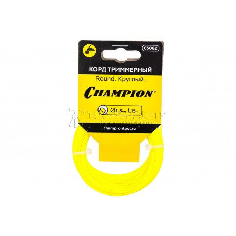 Корд триммерный CHAMPION Round 1.3мм* 15м круглый в мотке C5062