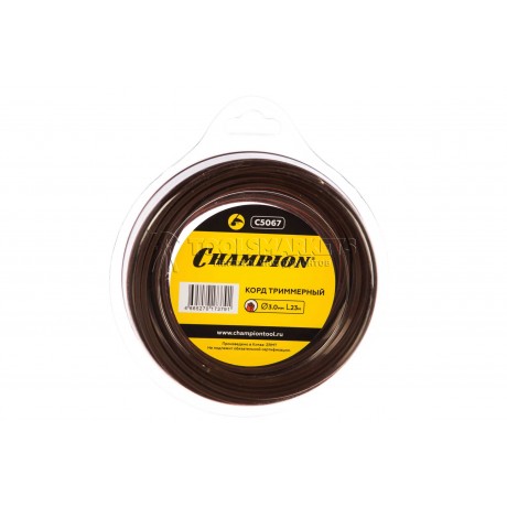 Корд триммерный CHAMPION Nylplus Square 3.0мм* 23м квадрат C5067