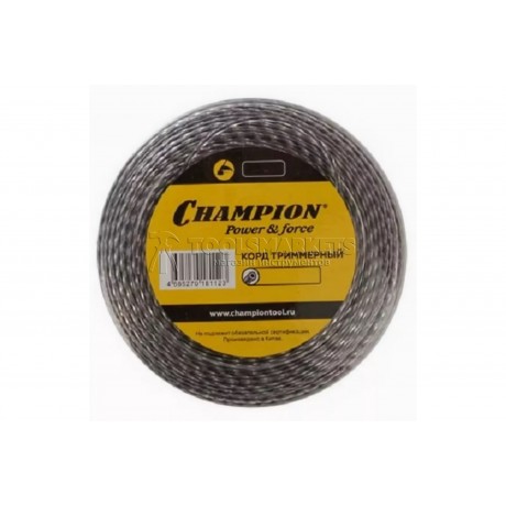 Корд триммерный CHAMPION Tri-twist 2.7мм*60м витой треугольник C7047