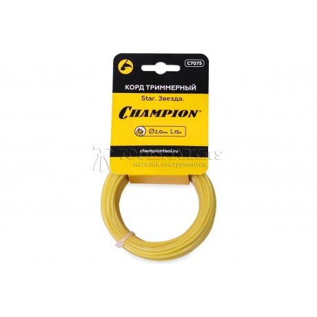Корд триммерный CHAMPION Star 2.0мм* 15м звезда в мотке C7075