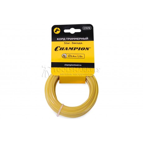 Корд триммерный CHAMPION Star 2.4мм* 15м звезда в мотке C7076