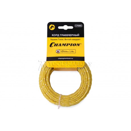 Корд триммерный CHAMPION Square Twist 3.0мм *15м витой квадрат в мотке C7080