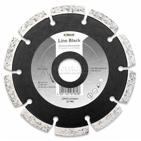 Алмазный отрезной диск черная линия 115 мм CIMCO 20 7980