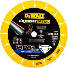 Алмазный диск отрезной по металлу 305x25мм DEWALT DT40256-QZ