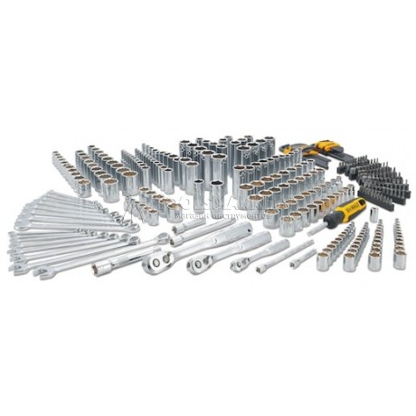 Набор инструментов DEWALT 341 предмет, привод 1/4 дюйма, 3/8 дюйма и 1/2 дюйма, DWMT45341-1