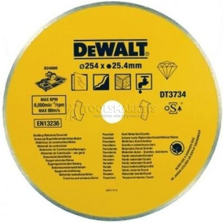 Диск алмазный универсальный DEWALT 254 х 25.4 мм DT3734-XJ
