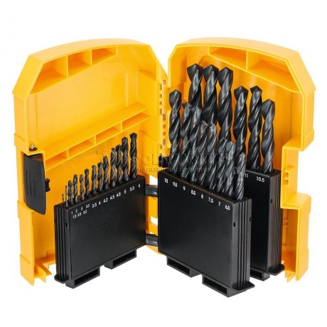 Набор сверл DEWALT по металлу HSS-R, 1-13 мм, 29 предметов DT5930-QZ