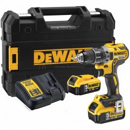 Аккумуляторная дрель-шуруповерт DEWALT DCD791P2, 18 В, 2000 об/мин, с 2 АКБ 5 Ач и ЗУ, в кейсе TSTAK DCD791P2-QW