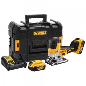 Аккумуляторный лобзик DEWALT, 18 В, 3200 ход/мин, 26 мм, с 2 АКБ 5 Ач и ЗУ, в кейсе TSTAK DCS335P2-QW