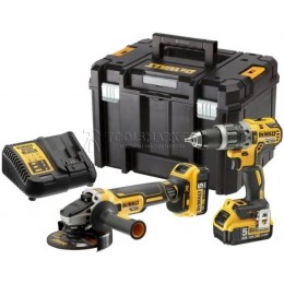 Аккумуляторный набор DEWALT: дрель-шуруповерт DCD791 + угловая шлифмашина DCG405, с 2 АКБ DCK2020P2T-QW