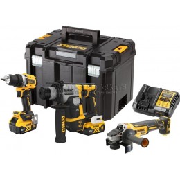 Аккумуляторный набор DEWALT : дрель-шуруповерт DCD800 + перфоратор DCH172 + УШМ DCG405, 2 А DCK355P2T-QW
