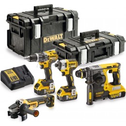 Аккумуляторный набор DEWALT , 18 В: дрель-шуруповерт DCD796 + шуруповерт DCF887 + УШМ DCG405 DCK422P3-QW