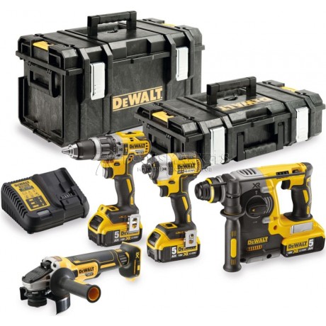 Аккумуляторный набор DEWALT , 18 В: дрель-шуруповерт DCD796 + шуруповерт DCF887 + УШМ DCG405 DCK422P3-QW