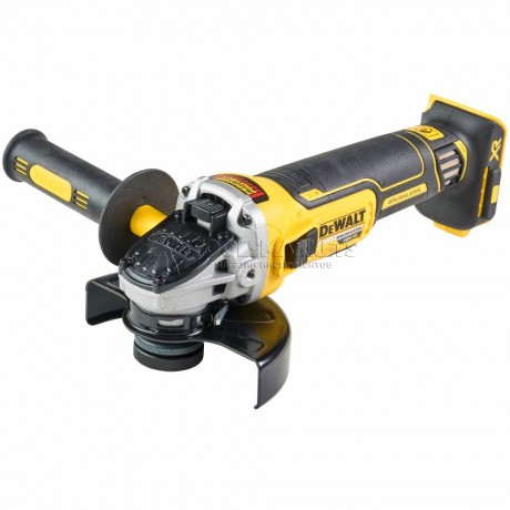 Угловая шлифовальная машина DEWALT 18 В XR, бесщёточная, 125 мм, с ползунковым переключателем DCG407N-XJ