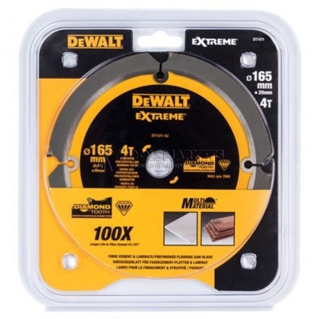 Пильный диск по фиброцементу 165x20 мм x4T DEWALT DT1471-QZ Пильный диск по фиброцементу 165x20 мм x4T DEWALT DT1471-QZ