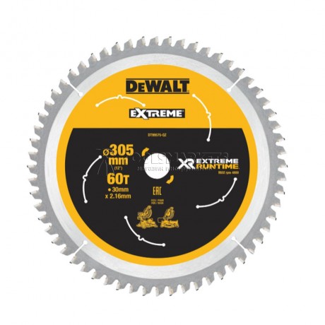 Пилный диск XR FLEXVOLT Mitre Saw Blade 305x30мм 60T DEWALT DT99575-QZ Пилный диск XR FLEXVOLT Mitre Saw Blade 305x30мм 60T DEWALT DT99575-QZ