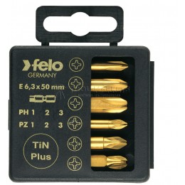 Заказать Набор бит PZ/PH TiN  50 мм в кейсе, 6 предметов FELO 032 915 76 отпроизводителя FELO
