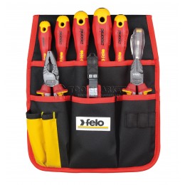 Заказать Набор электромонтажных инструментов 9 предметов серия 413 в поясной нейлоновой сумке FELO 413 995 04 отпроизводителя FELO