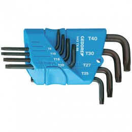 Набор ключей торцовых двусторонних изогнутых TORX T10-T45 H 43 TX-08 GEDORE 1531433