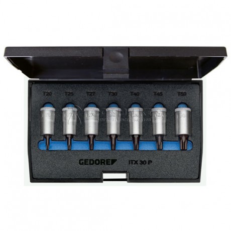 Набор торцевых головок с отверточными вставками 3/8" TORX T20-50 ITX 30 PM GEDORE 1509926