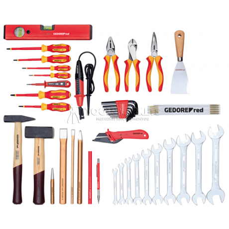 Специальный набор ELEKTROTECHNIK 46 предметов GEDORE RED 3301646