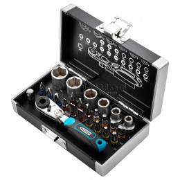 Заказать Набор бит и торцевых головок 1/4", магнитный адаптер GROSS GS-11361 отпроизводителя GROSS