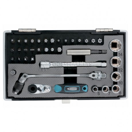 Набор бит и головок торцевых GROSS 1/4" 37 предметов GS-11625