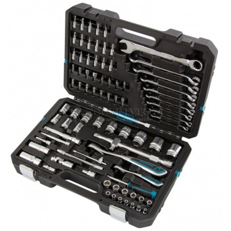 Набор инструментов, 1/4", 1/2", CrV, 120 зубьев, 82 предмета GROSS GS-14149