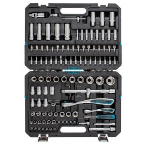 Набор инструментов, 1/4", 1/2", CrV, 120 зубьев, 109 предметов GROSS GS-14155