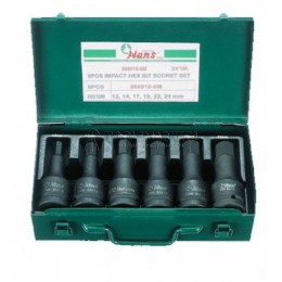 Заказать Набор ударных головок HEX на 3/4", размерность 12-24 мм 6 предметов HANS 866016M отпроизводителя HANS